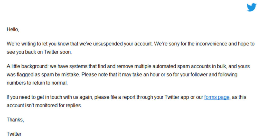 Email from Twitter