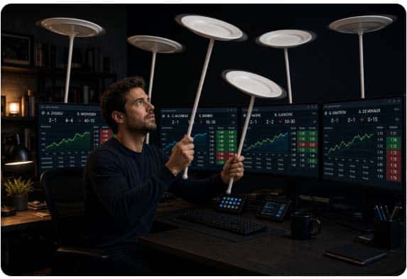 Should I Trade More Than One Tennis Match At A Time? 1 Spinning plates